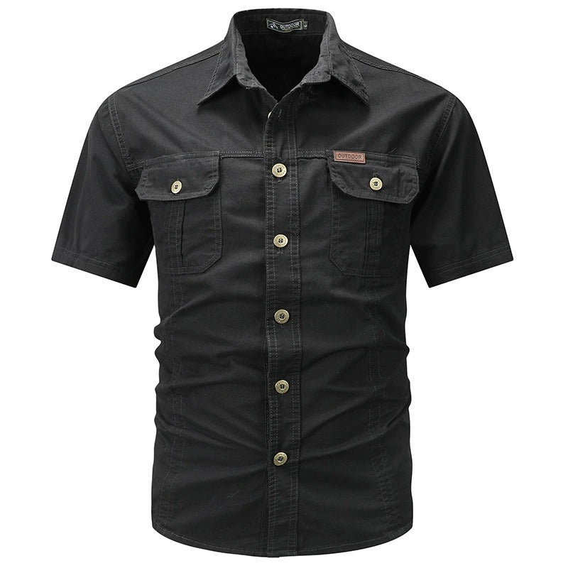 Men's Collared Shortsleeve Button-Up Shirt