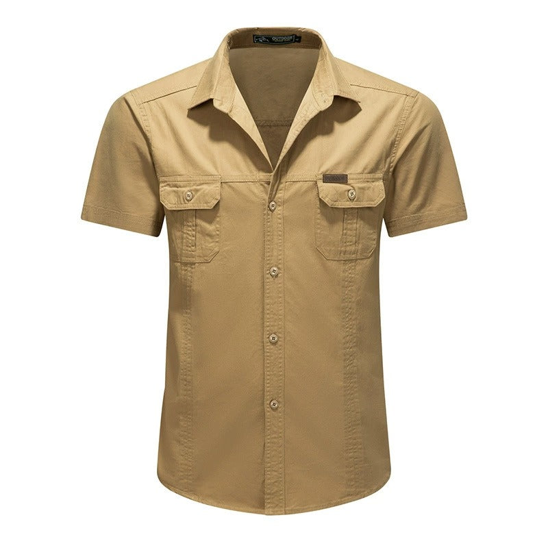 Men's Collared Shortsleeve Button-Up Shirt