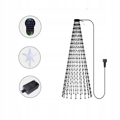 🎄✨Smart RGB Christmas Tree Waterfall Lights | DIY Patterns, Music Sync & App Control