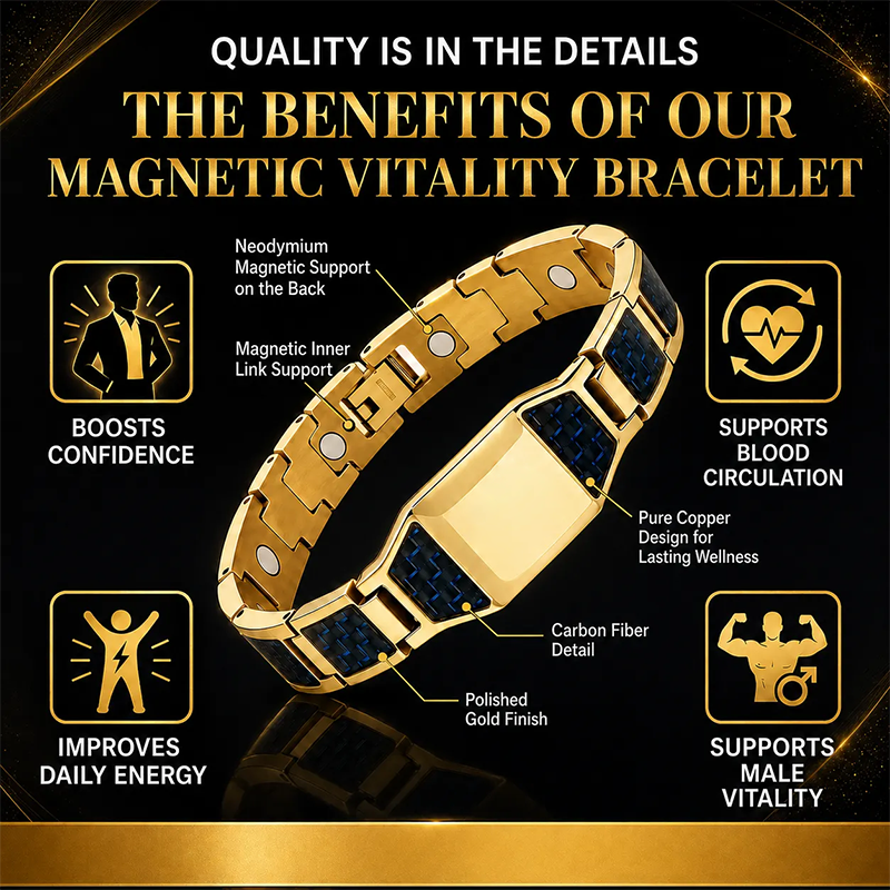 ✨🔥Men's Strength & Vitality Bracelet💯🎂Upgrade Your Energy, Style, and Confidence