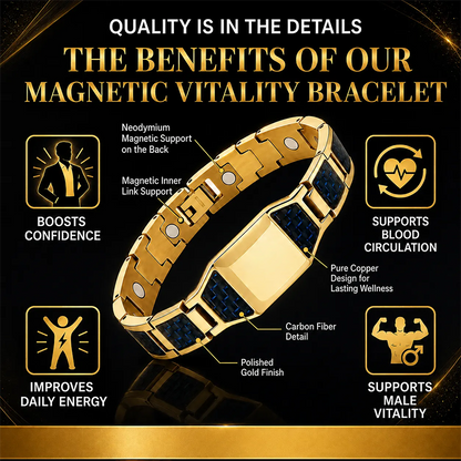 ✨🔥Men's Strength & Vitality Bracelet💯🎂Upgrade Your Energy, Style, and Confidence