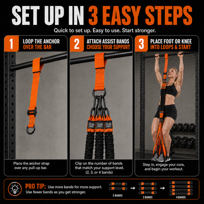 Master Pull-Ups Faster — Adjustable Assistance for Every Level 💪
