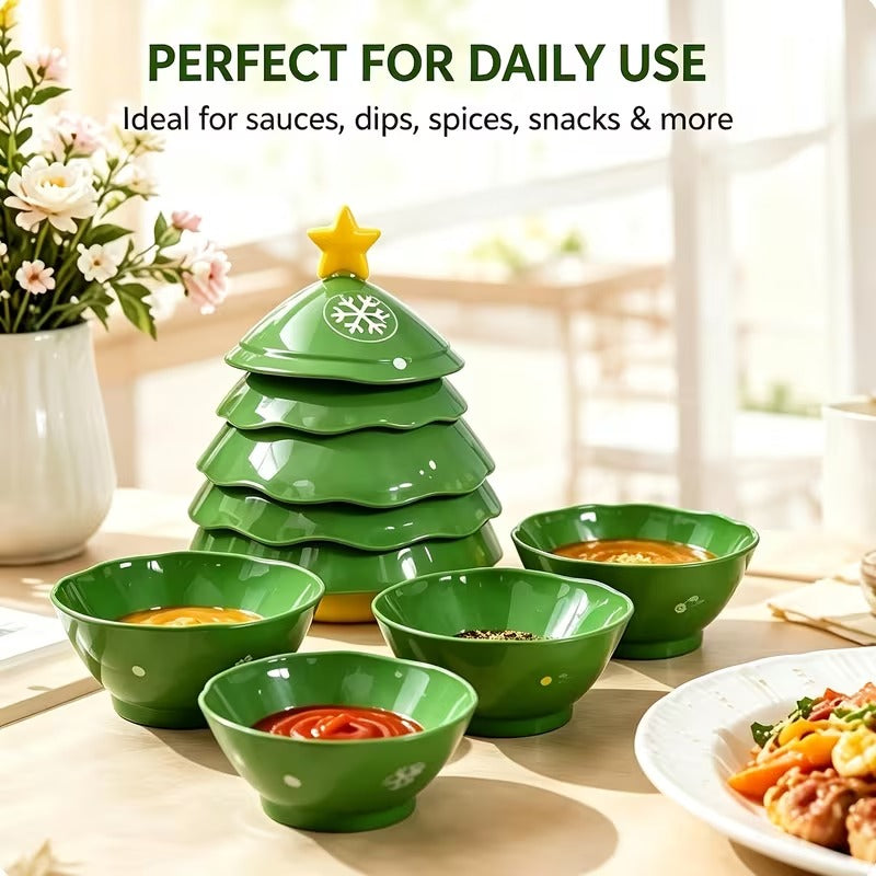 🌲5 Pack Stackable Christmas Tree Bowls