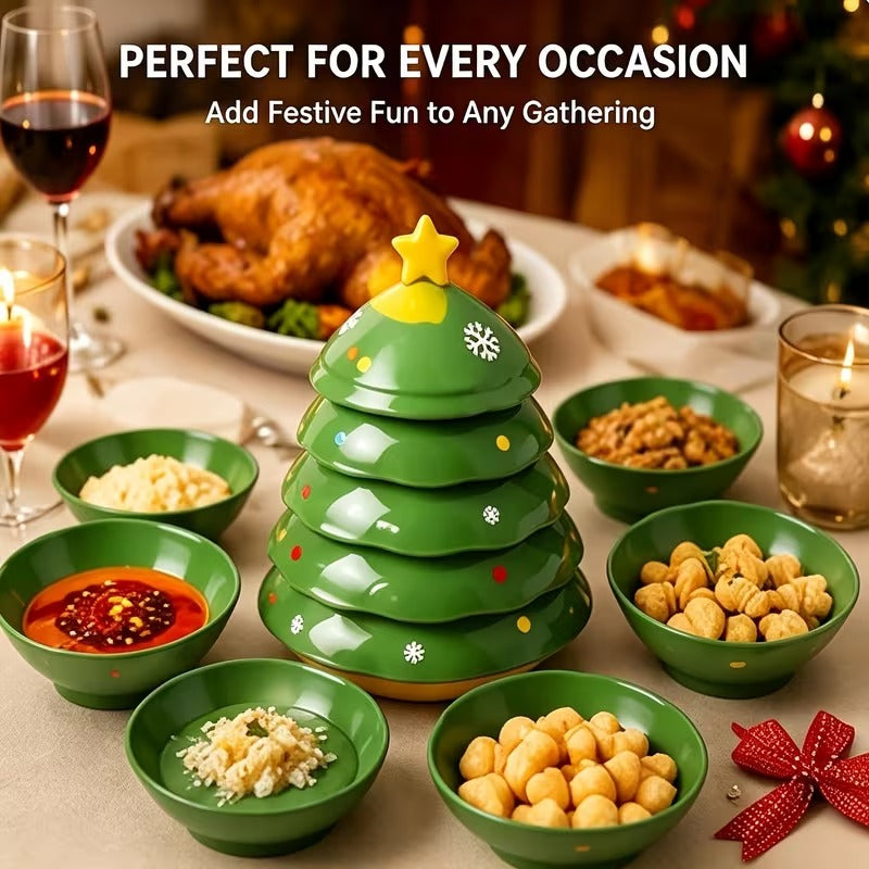 🌲5 Pack Stackable Christmas Tree Bowls