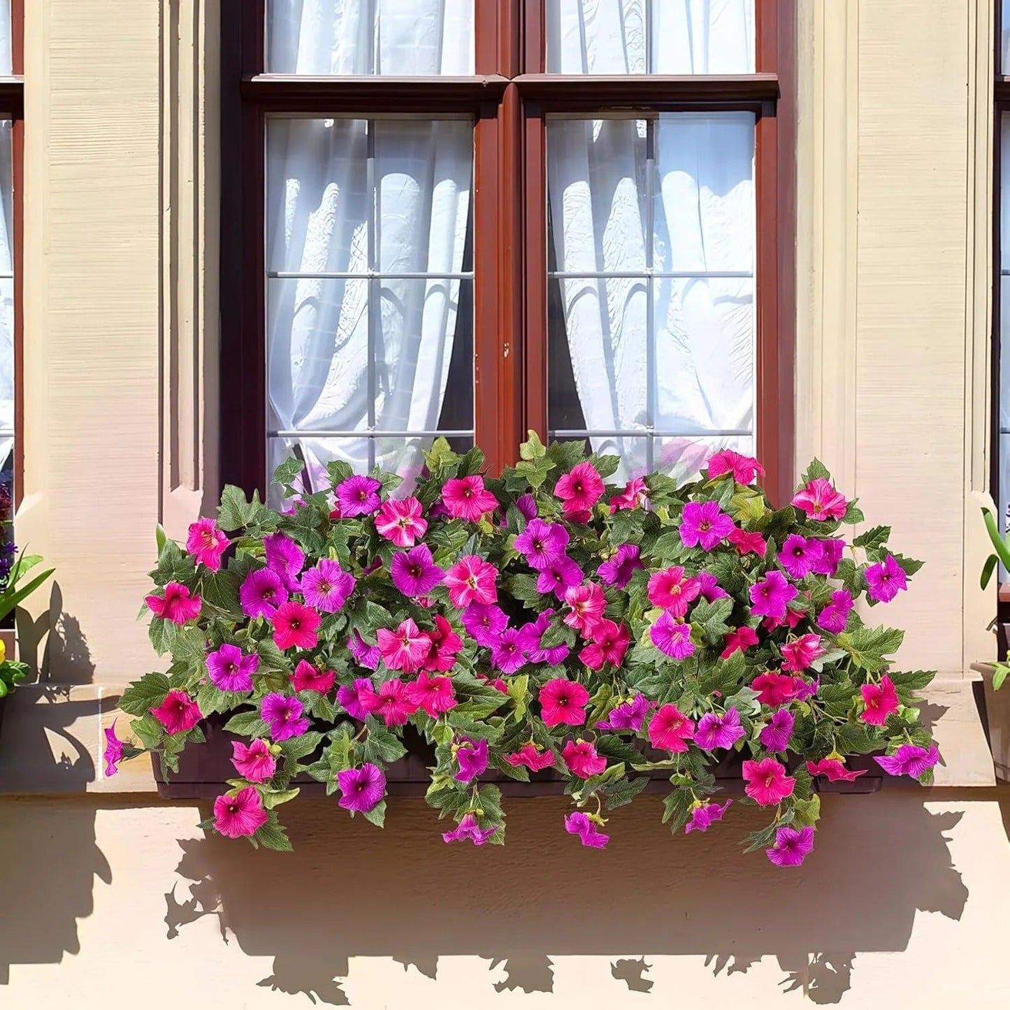 🔥 Fade-Proof, UV-Resistant Artificial Petunias – Vibrant, Colorfast Outdoor Flowers for Patio & Garden