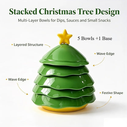 🌲5 Pack Stackable Christmas Tree Bowls