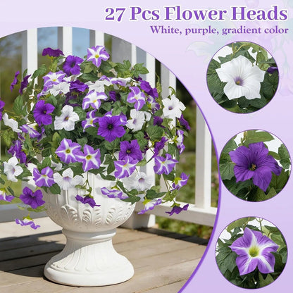 🔥 Fade-Proof, UV-Resistant Artificial Petunias – Vibrant, Colorfast Outdoor Flowers for Patio & Garden