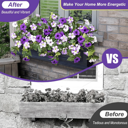 🔥 Fade-Proof, UV-Resistant Artificial Petunias – Vibrant, Colorfast Outdoor Flowers for Patio & Garden