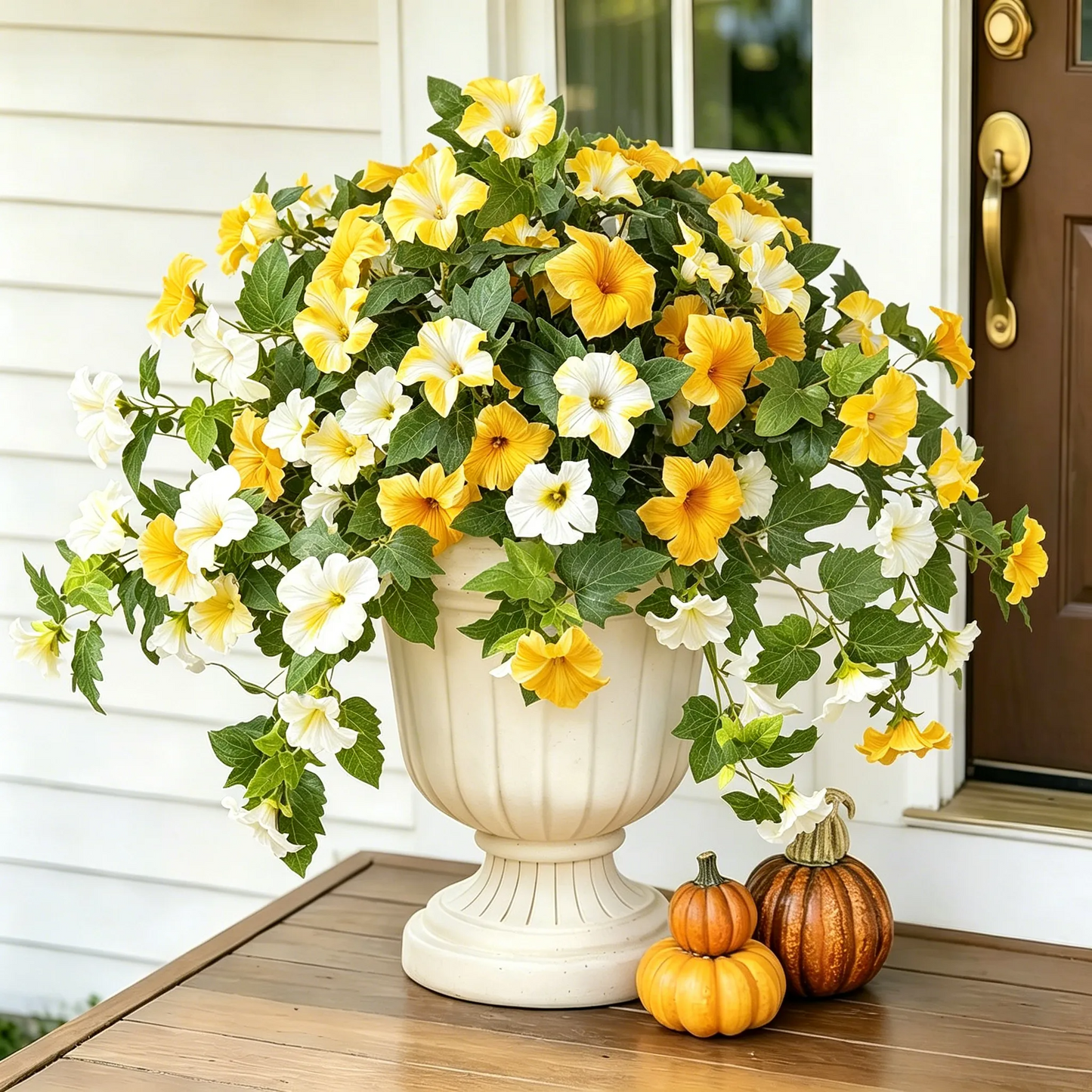 🔥 Fade-Proof, UV-Resistant Artificial Petunias – Vibrant, Colorfast Outdoor Flowers for Patio & Garden
