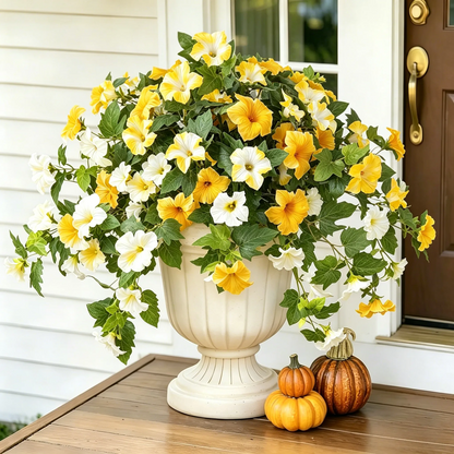 🔥 Fade-Proof, UV-Resistant Artificial Petunias – Vibrant, Colorfast Outdoor Flowers for Patio & Garden