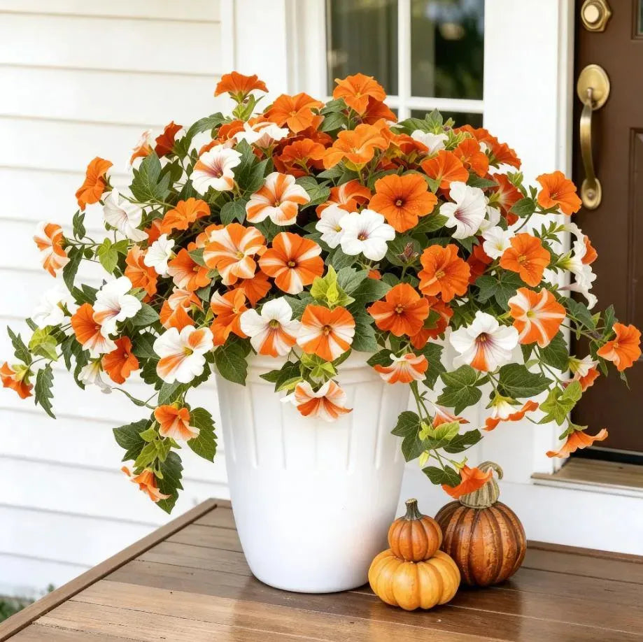🔥 Fade-Proof, UV-Resistant Artificial Petunias – Vibrant, Colorfast Outdoor Flowers for Patio & Garden