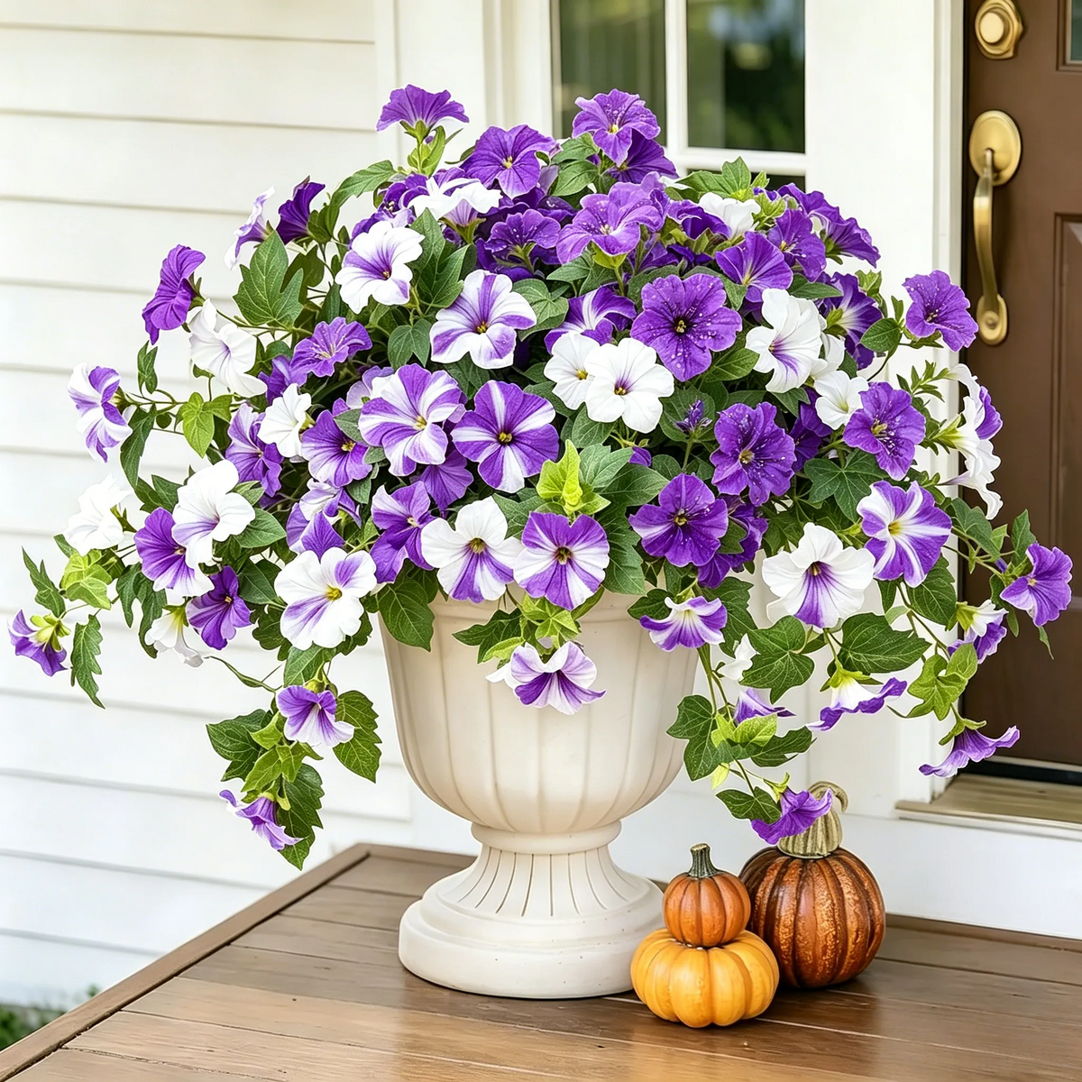 🔥 Fade-Proof, UV-Resistant Artificial Petunias – Vibrant, Colorfast Outdoor Flowers for Patio & Garden