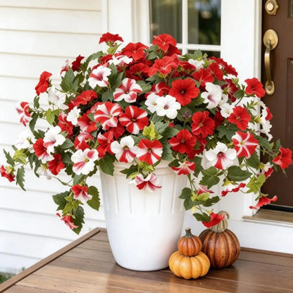 🔥 Fade-Proof, UV-Resistant Artificial Petunias – Vibrant, Colorfast Outdoor Flowers for Patio & Garden