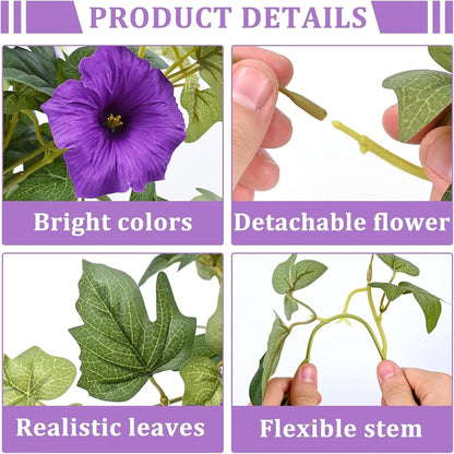 🔥 Fade-Proof, UV-Resistant Artificial Petunias – Vibrant, Colorfast Outdoor Flowers for Patio & Garden