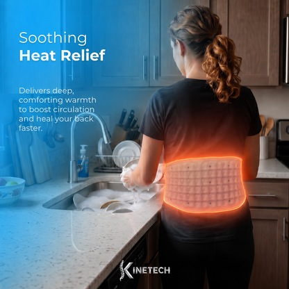 4-in-1 Cordless Lumbar Decompression Belt with Red Light Therapy & Heat