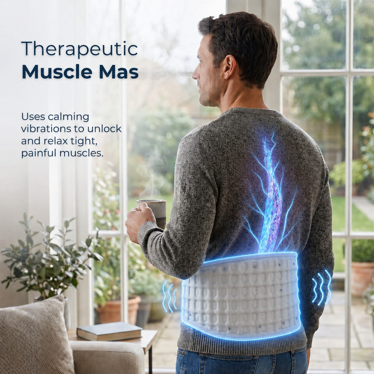4-in-1 Cordless Lumbar Decompression Belt with Red Light Therapy & Heat