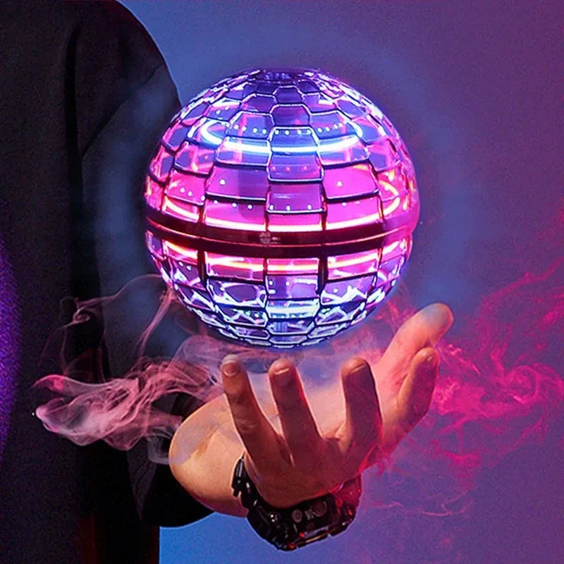 Flying Orb Ball Toy: Hand-Controlled Boomerang Spinner with LED Lights
