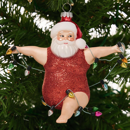 Cheeky Santa Ornament – Hilarious White Elephant & Stocking Stuffer