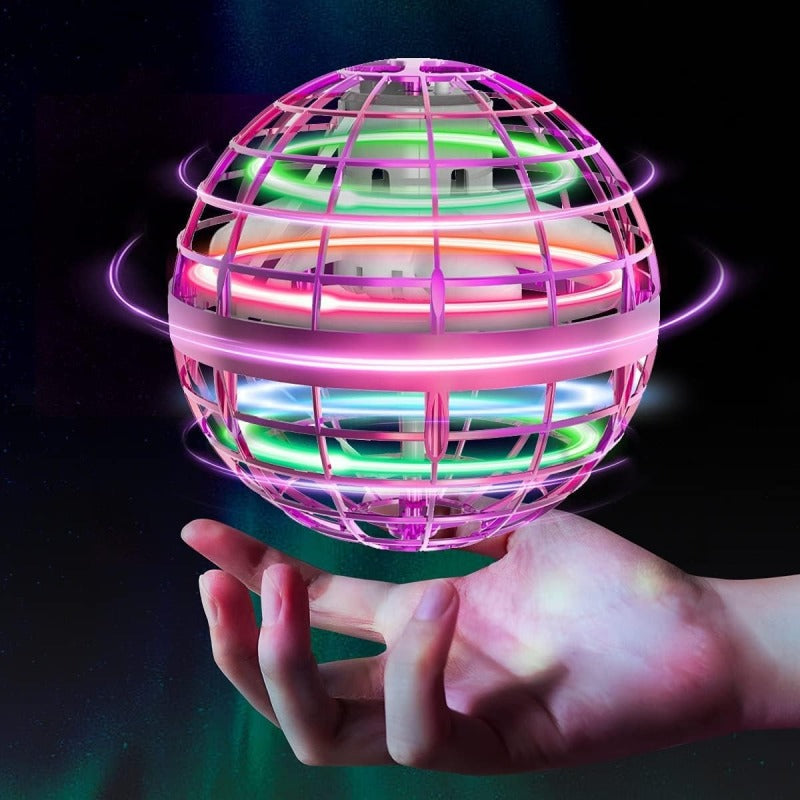 Flying Orb Ball Toy: Hand-Controlled Boomerang Spinner with LED Lights