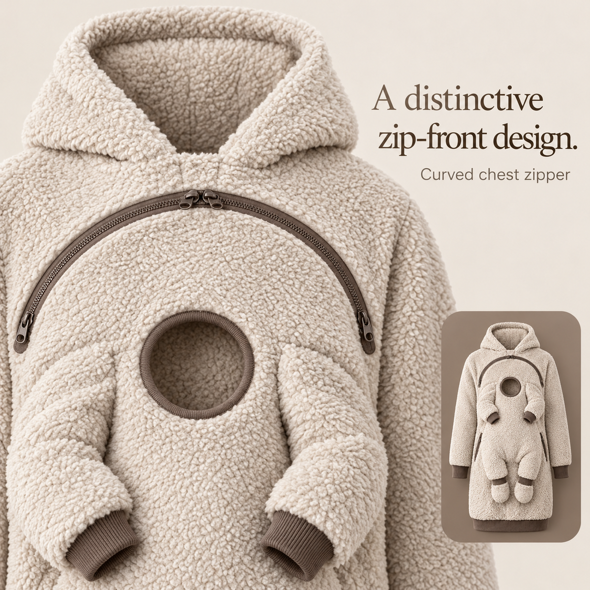 🧸 Parent & Baby Fleece Hoodie with Zip Pockets
