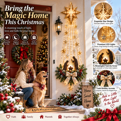 ✝️ Bethlehem Star of  – Lighted Nativity Wall Decor
