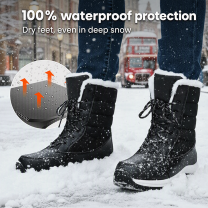 🌸 Women's Waterproof Plush-Lined Mid-Calf Snow Boots