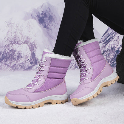 🌸 Women's Waterproof Plush-Lined Mid-Calf Snow Boots