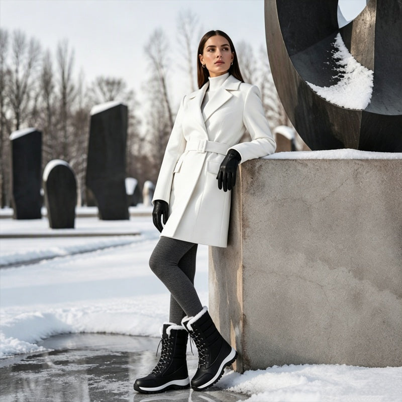 🌸 Women's Waterproof Plush-Lined Mid-Calf Snow Boots