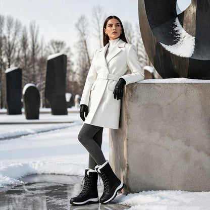 🌸 Women's Waterproof Plush-Lined Mid-Calf Snow Boots