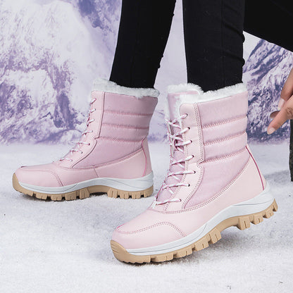 🌸 Women's Waterproof Plush-Lined Mid-Calf Snow Boots