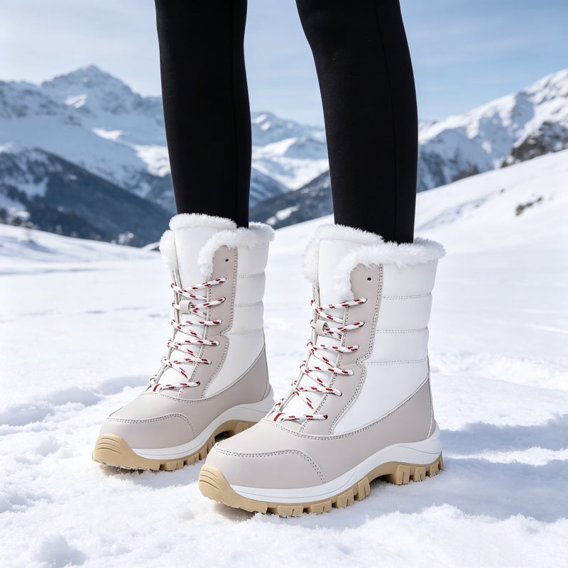 🌸 Women's Waterproof Plush-Lined Mid-Calf Snow Boots