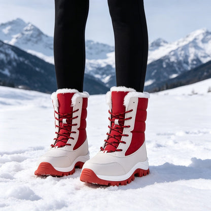 🌸 Women's Waterproof Plush-Lined Mid-Calf Snow Boots