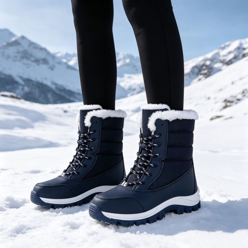 🌸 Women's Waterproof Plush-Lined Mid-Calf Snow Boots