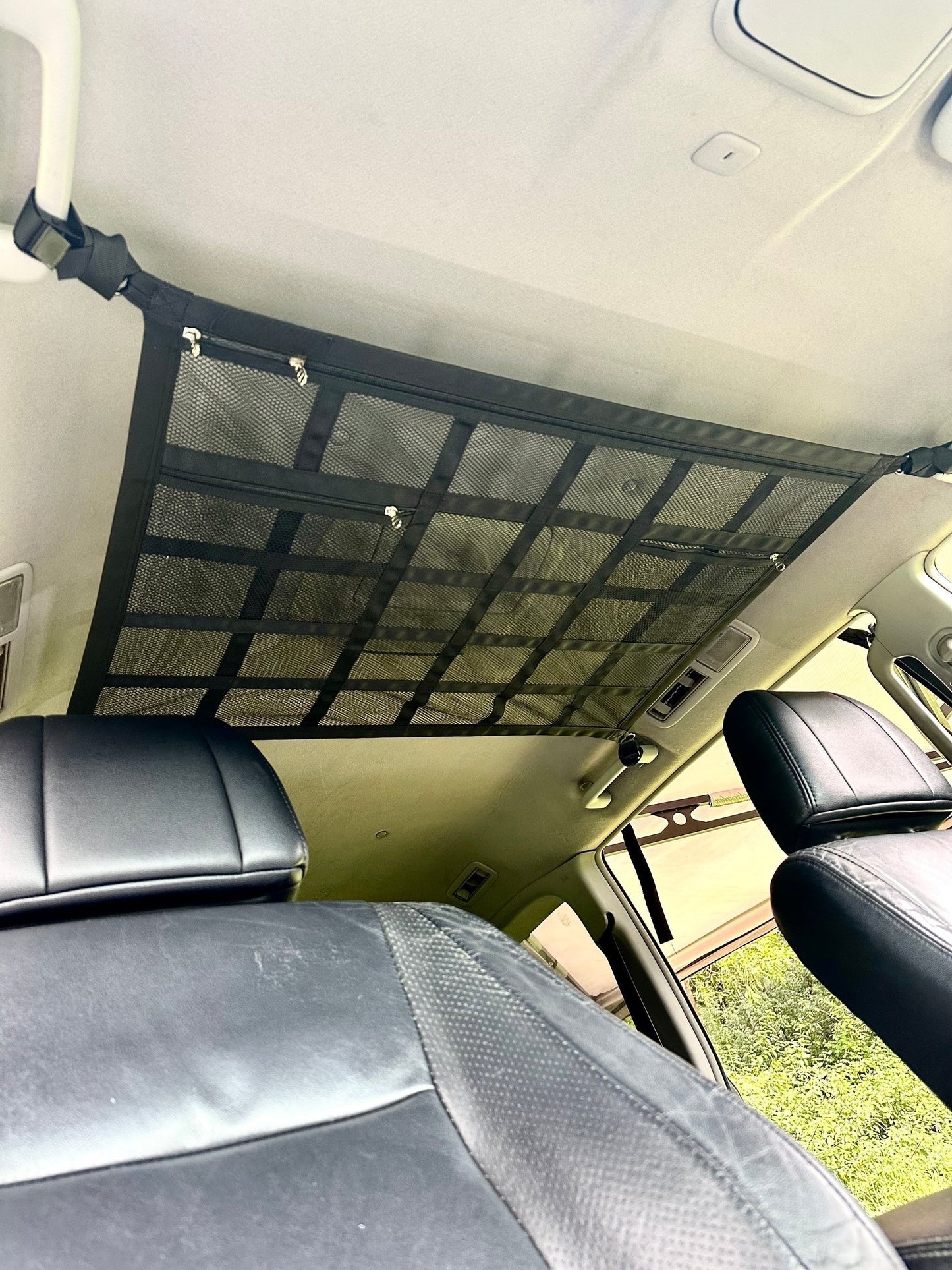 Overhead Mesh Gear Storage Net, Multi‑Pocket Ceiling Mesh Organizer for SUV, Van, 4x4, Boat & Rooftop Tent