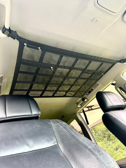 Overhead Mesh Gear Storage Net, Multi‑Pocket Ceiling Mesh Organizer for SUV, Van, 4x4, Boat & Rooftop Tent