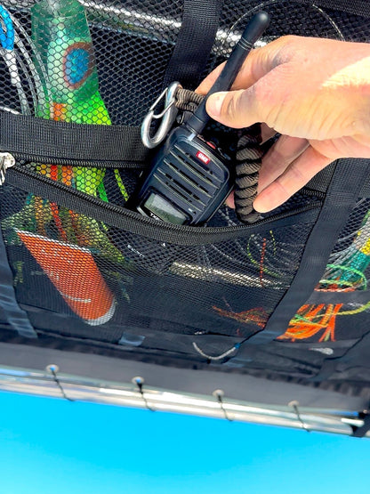 Overhead Mesh Gear Storage Net, Multi‑Pocket Ceiling Mesh Organizer for SUV, Van, 4x4, Boat & Rooftop Tent