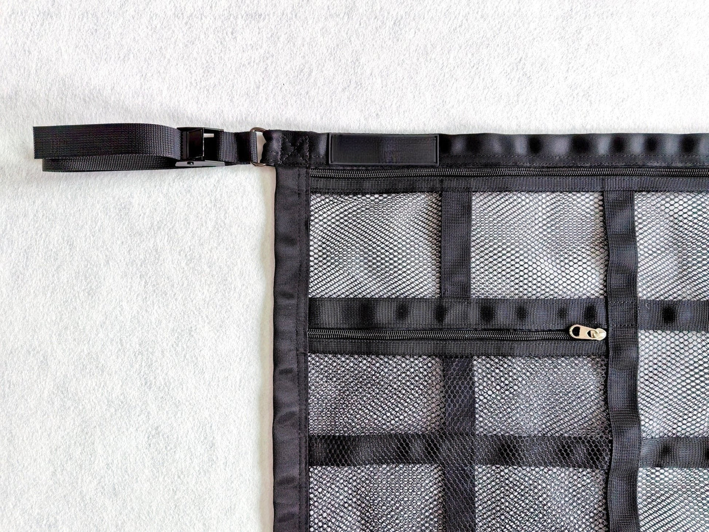 Overhead Mesh Gear Storage Net, Multi‑Pocket Ceiling Mesh Organizer for SUV, Van, 4x4, Boat & Rooftop Tent