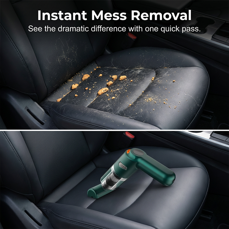 Cordless car vacuum – 10000Pa suction, lightweight, long battery life!🚗💨