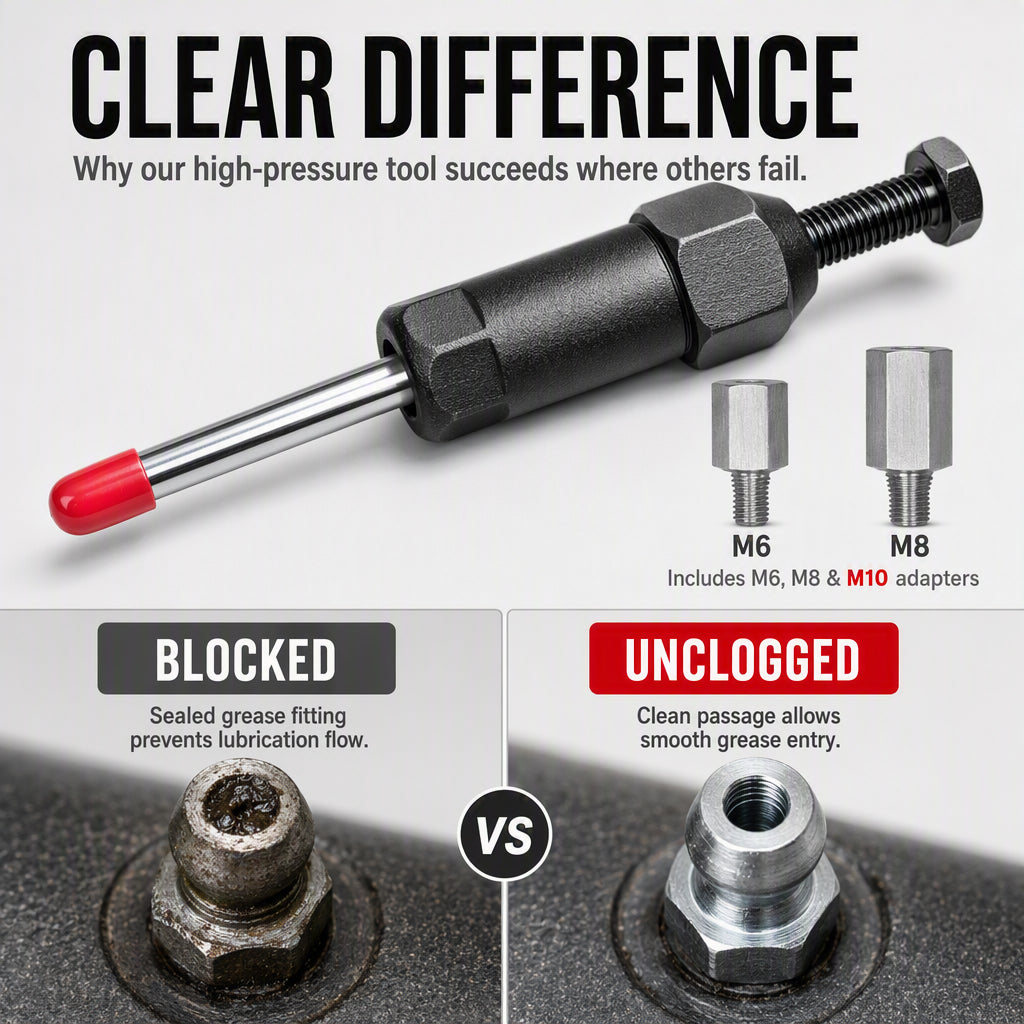 ⏰Heavy Duty Grease Fitting Cleaner Tool