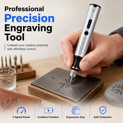 ⏰Mini Cordless Electric Engraving Pen – Portable Precision Engraving Tool