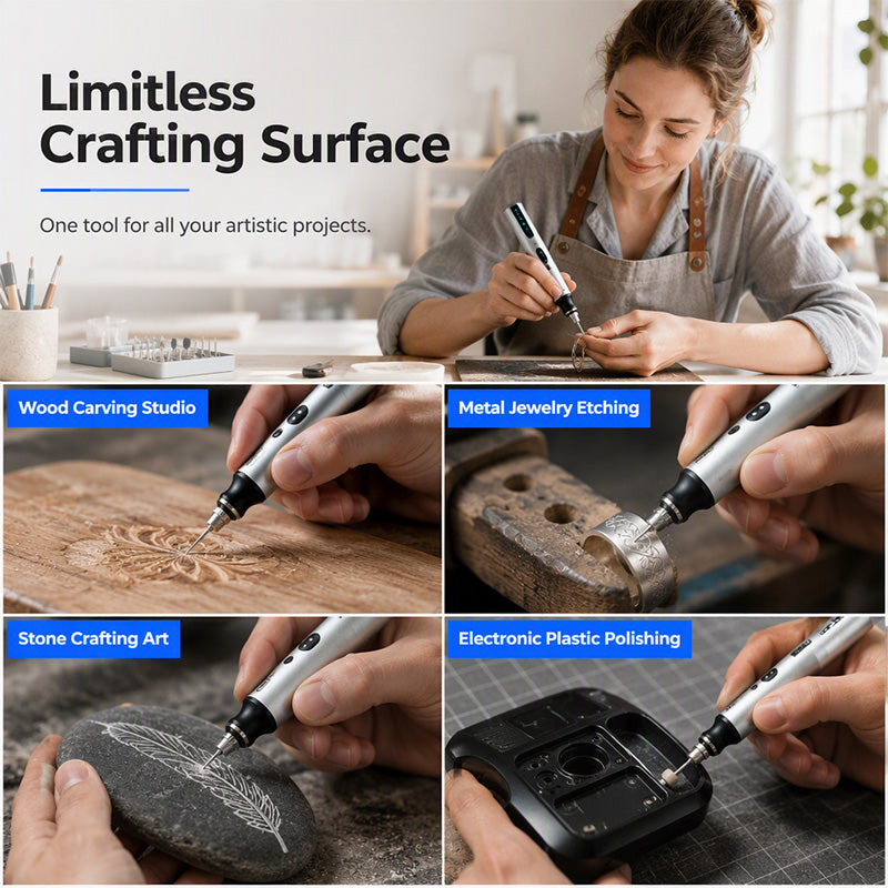 ⏰Mini Cordless Electric Engraving Pen – Portable Precision Engraving Tool