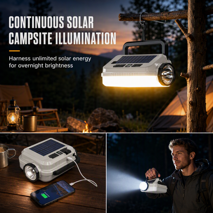Solar Camping Lantern – 2-in-1 Light & Power Bank