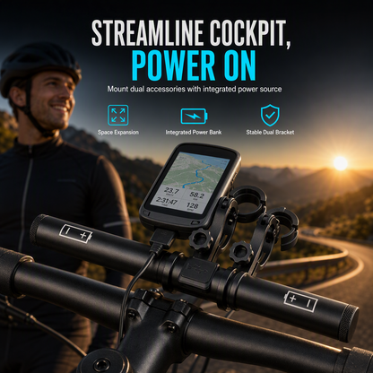 📢 Bike Handlebar Extender – USB Power, Waterproof & Dual Mount – More Space, Cleaner Cockpit 🛡️