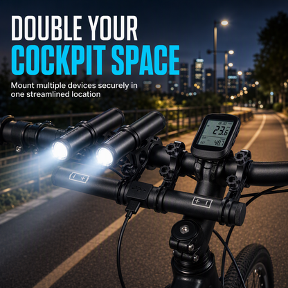 📢 Bike Handlebar Extender – USB Power, Waterproof & Dual Mount – More Space, Cleaner Cockpit 🛡️