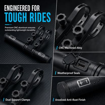 📢 Bike Handlebar Extender – USB Power, Waterproof & Dual Mount – More Space, Cleaner Cockpit 🛡️