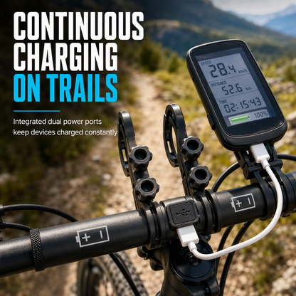 📢 Bike Handlebar Extender – USB Power, Waterproof & Dual Mount – More Space, Cleaner Cockpit 🛡️