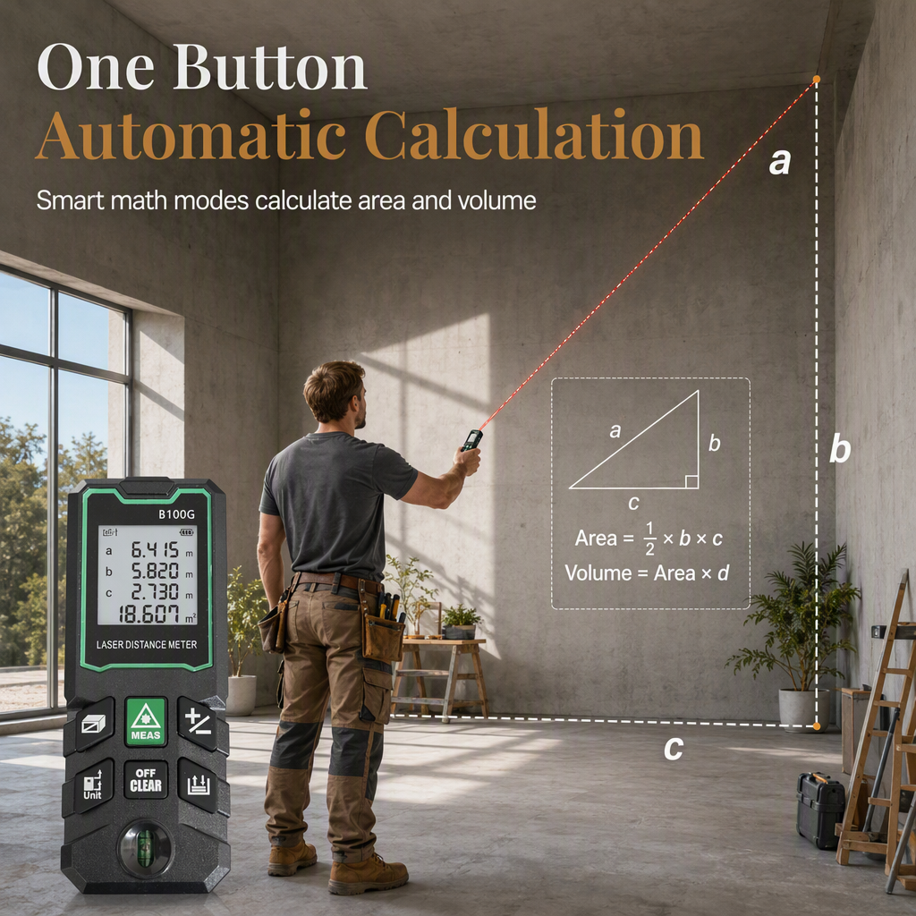Rechargeable Laser Rangefinder – Voice Broadcast, Shockproof Casing, Multiple Range Options 🔦