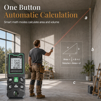 Rechargeable Laser Rangefinder – Voice Broadcast, Shockproof Casing, Multiple Range Options 🔦