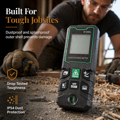 Rechargeable Laser Rangefinder – Voice Broadcast, Shockproof Casing, Multiple Range Options 🔦