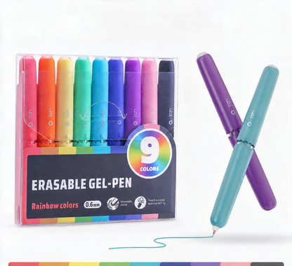 9 Colors Erasable Gel Pen Set